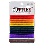 Cuttiee #1023 5mm Flat Elastic Band Rainbow 12pcs