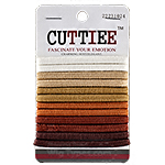 Cuttiee #1024 5mm Flat Elastic Band Brown 12pcs
