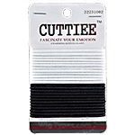 Cuttiee #1002 2mm Elastic Band Black & White 24pcs