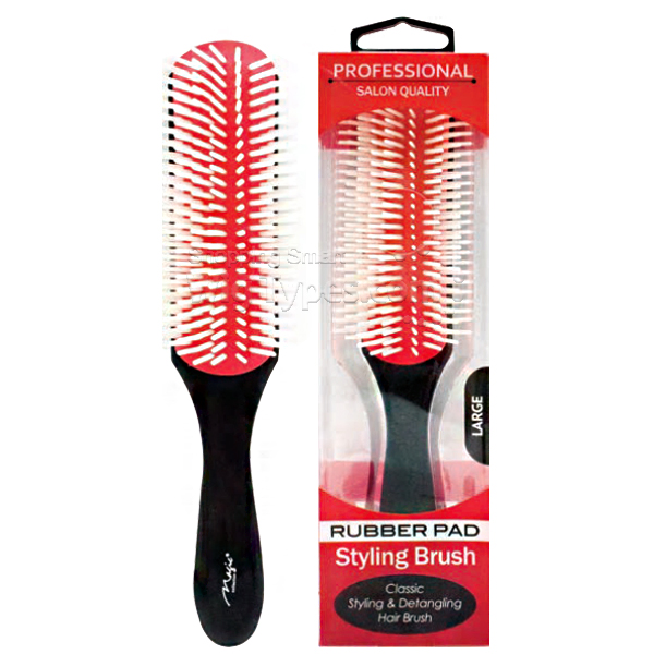 Magic Collection #RPB02 Rubber Pad Classic Styling & Detangling Hair Brush  - Large 