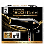 Nicka K New York #HDGD01 Tyche Typhoon 1950 Gold Hair Dryer
