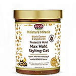 African Pride Moisture Miracle Black Castor & Jojoba Oil Max Hold Styling Gel 18oz
