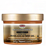African Pride Black Castor Miracle Braid Loc and Twist Gel 8oz
