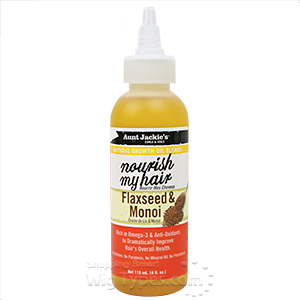 Aunt Jackie's Curls & Coils Natural Growth Oil Blends Nourish My Hair Flaxseed & Monoi 4oz