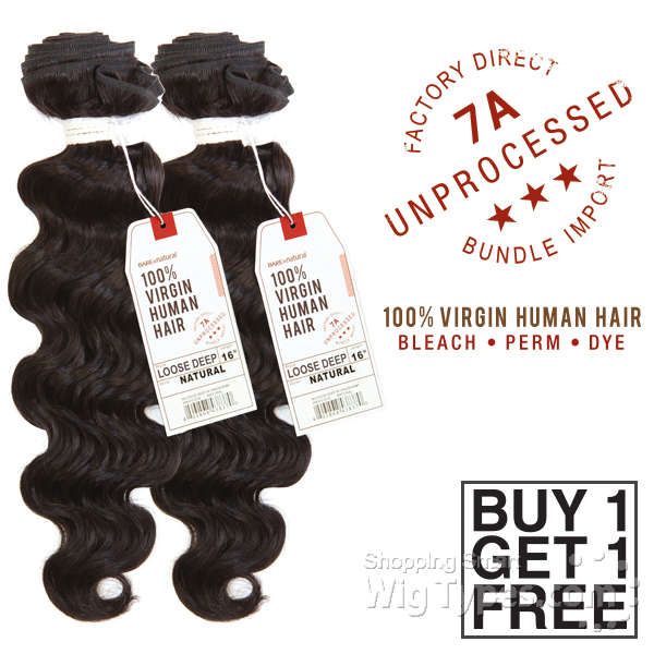 Sensationnel 100% Virgin Human Hair Bare & Natural - 7A LOOSE DEEP (Buy 1  Get 1 FREE) 