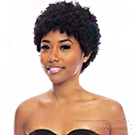The Wig Black Pink Pure Virgin Remy 100% Human Hair Wig - HHBW COIL CURL
