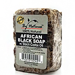 By Natures African Black Soap with Black Castor Oil 6oz