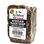 By Natures African Black Soap with Coconut Oil 6oz