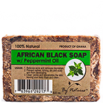 By Natures African Black Soap with Peppermint Oil 3.5oz