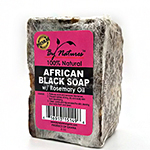 By Natures African Black Soap with Rosemary Oil 6oz