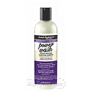 Aunt Jackie's Curls & Coils Grapeseed Style & Shine Recipes Power Wash Intense Moisture Clarifying Shampoo 12oz