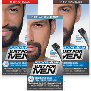 Just For Men Mustache & Beard Facial Hair Brush-In Color Gel