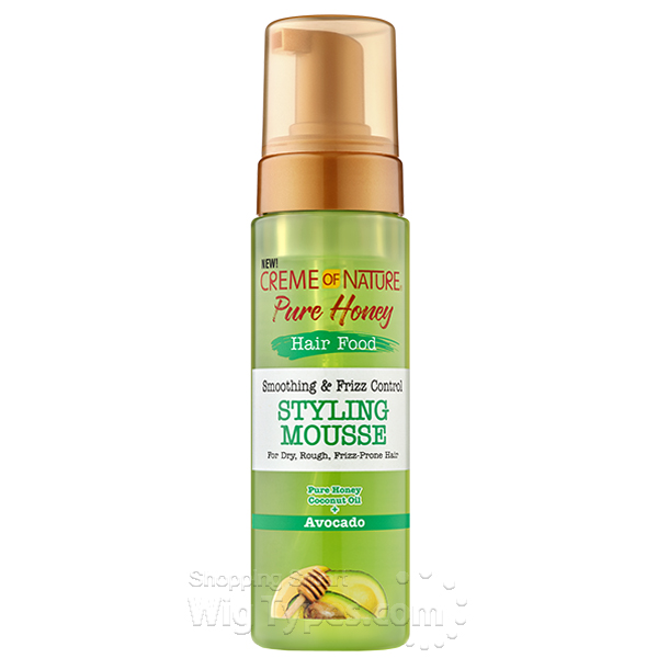 Creme of Nature Pure Honey Hair Food Smoothing & Frizz Control Avocado Styling  Mousse 7oz 