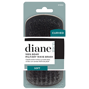 Diane #D1002 Curved 100% Boar Military Wave Soft Brush