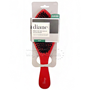 Diane #D1706 Prestige 100% Boar Wave Brush Soft Curved - Red