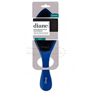 Diane #D1707 Prestige 100% Boar Wave Brush Soft Curved - Blue