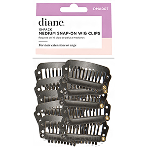 Diane #DMA007 Medium Wig Clips 10PK - Black