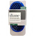 Diane #D1702 Prestige 100% Boar Military Wave Brush Soft Curved - Blue