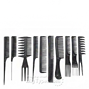 Diane #D7901 10pcs Assorted Comb Sets (Black)