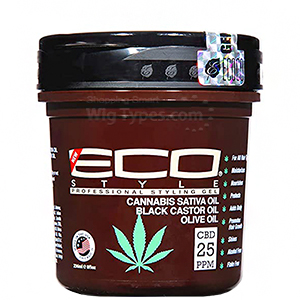 Eco Style Cannabis Sativa Oil Black Castor & Olive Oil Styling Gel 8oz
