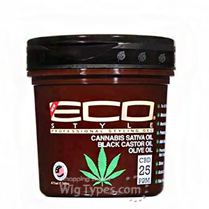 Eco Style Cannabis Sativa Oil Black Castor & Olive Oil Styling Gel 16oz