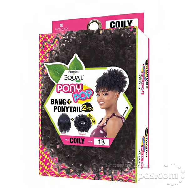 Freetress Equal Synthetic Ponytail Pony Pop Bang - COILY (2pcs ...