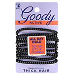 Goody #30251 Active All Day Hold Thick Hair Elastic 10 pcs