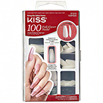 Kiss 100PS25 100 Full Cover Nails 100 Tips Long Length Coffin