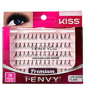 Kiss I-Envy KPE02B Individual Lashes - Luxe Black Flare Medium 70 lashes