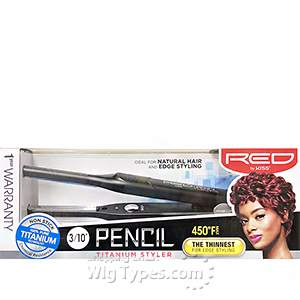 Red by Kiss Pencil Titanium Styler Flat Iron 3/10 inch FITS030