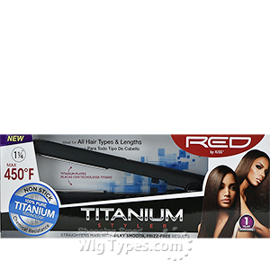 Red by Kiss Titanium Styler Flat Iron 1 1/4 Inch FITS125