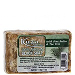 Kuza 100% African Black Soap With Shea Butter & Tea Tree 4oz