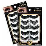 Laflare 3D Faux Mink EyeLashes - 5 Pairs Value Pack