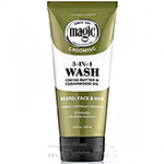 Magic Grooming 3 In 1 Wash Cocoa Butter & Cedarwood Oil for Beard Face & Hair 6.8oz