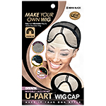 Qfitt #5015 Center Parting Invisible Lace Front U-Part Wig Cap
