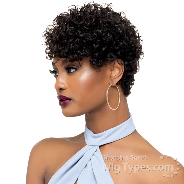 outre human hair premium duby wig curly pixie