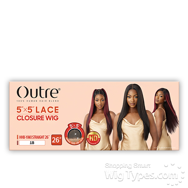 Outre 100 Human Hair Blend 5x5 Hd Lace Closure Wig Hhb Yaki Straight