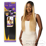 Outre Purple Pack Brazilian Boutique Human Hair Blend Weaving - VIRGIN SLEEK PRESSED 4PCS (18/20/22 + 4X4 HD lace closure)