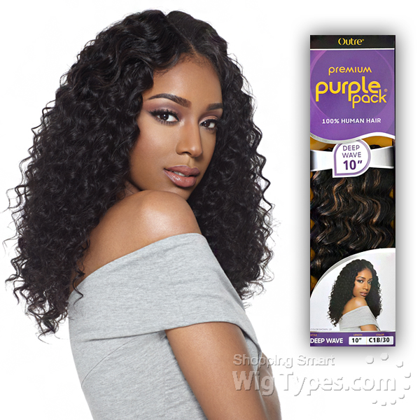 purple deep wave wig