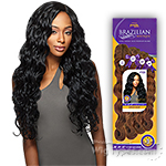 Outre Purple Pack Brazilian Boutique Human Hair Blend Weaving - VIRGIN BODY 4PCS (18/20/22 + 4 inch lace closure)
