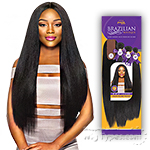 Outre Purple Pack Brazilian Boutique Human Hair Blend Weaving - VIRGIN VOLUME PRESSED 4PCS (18/20/22 + 4 inch lace closure)