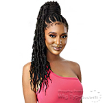 Outre Synthetic Hair Pretty Quick Wrap Around Pony - BUTTERFLY JUNGLE WAVY BOX BRAID 24