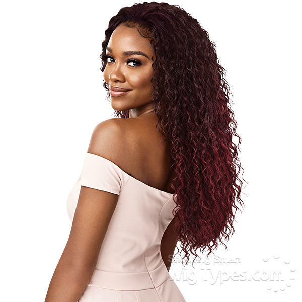 outre wet and wavy half wig