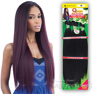 Milky Way Que Human Hair Blend Weave - MALAYSIAN IRONED TEXTURE STRAIGHT 7PCS (18/18/20/20/22/22 + closure)
