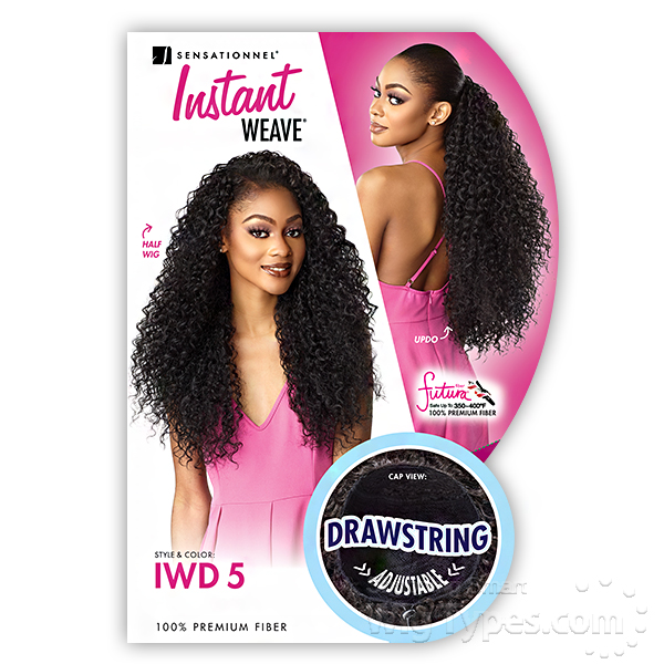 sensationnel half wig instant weave drawstring cap iwd 5