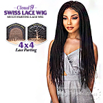Sensationnel Cloud 9 Synthetic Hair 4x4 Multi Parting Swiss Lace Wig - BOX BRAID SMALL